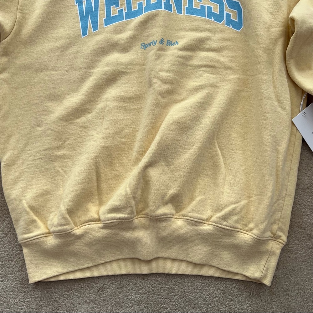 NWT Sporty & Rich Wellness Print Crewneck Sweater XS - Picture 6 of 15